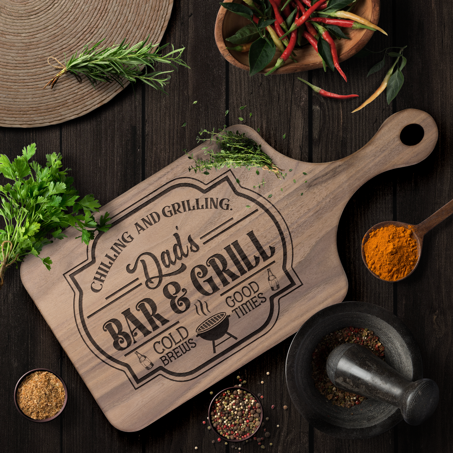 Dads_Bar__Grill_Paddle_Cutting_Board_Dark_Handle_H_Lifestyle_Mockup.png