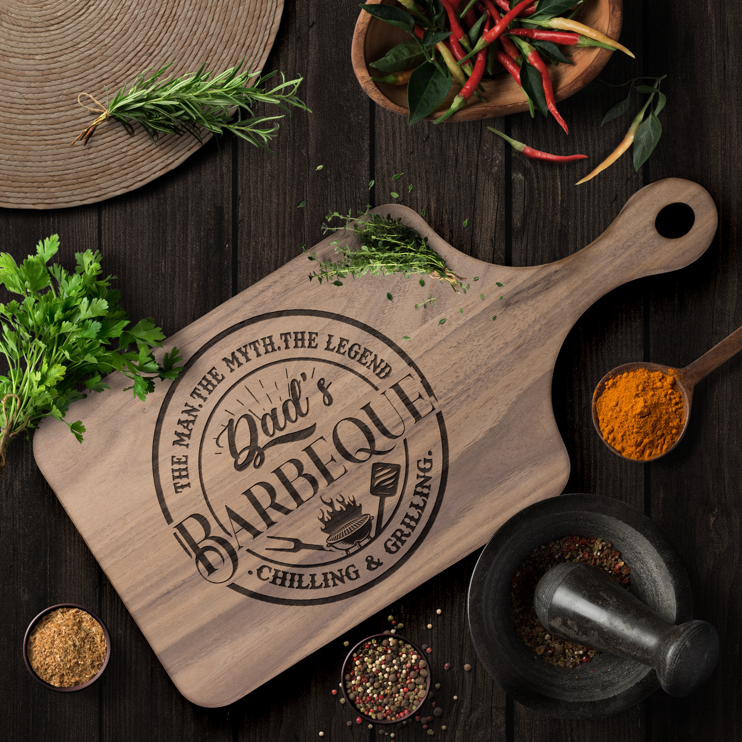 Dads_Barbeque_Paddle_Cutting_Board_Dark_Handle_H_Lifestyle_Mockup.png