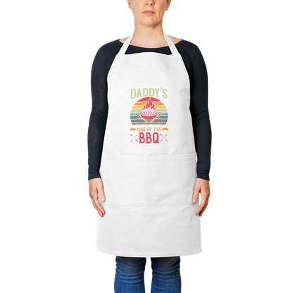 King_of_the_BBQ_Cotton_Apron_White_Model_Mockup.png